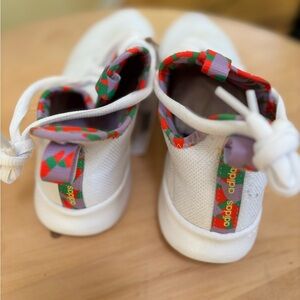 Adidas/ Farm Rio sneakers  White and Multicolor Shoes. Size 8, never been worn.